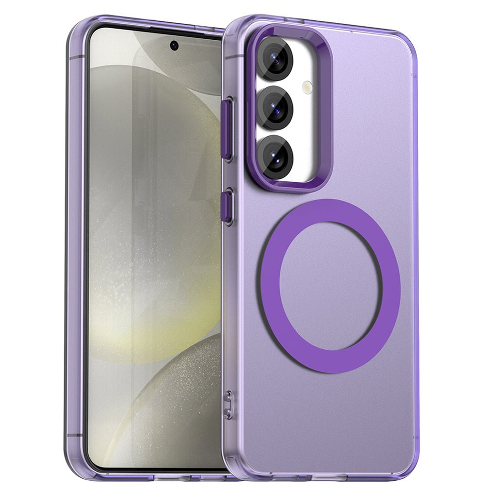 Techsuit Samsung Galaxy S24 / S25 - Σκληρή Θήκη με Πλαίσιο Σιλικόνης και MagSafe - CandyCase MagSafe - Purple
