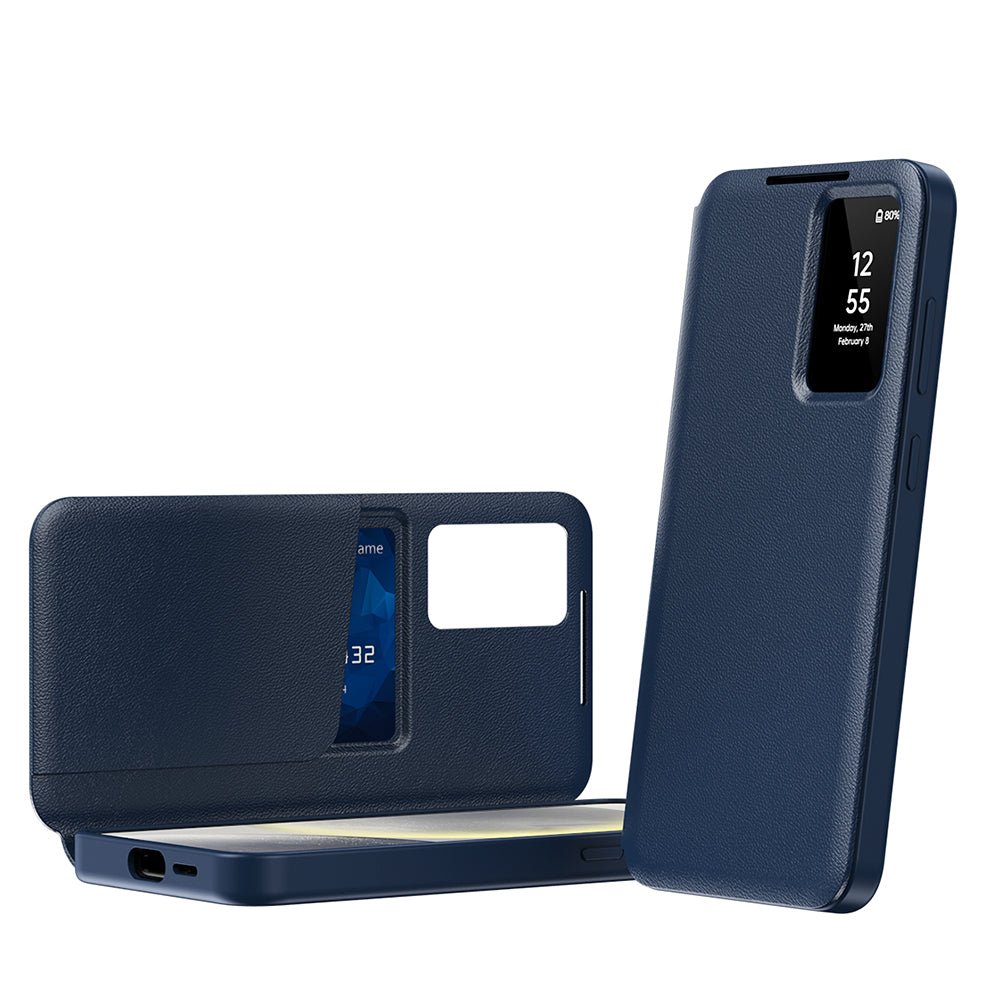 Techsuit Samsung Galaxy S24 - Θήκη Βιβλίο με Θέση για 1 Κάρτα - SmartView Series - Blue