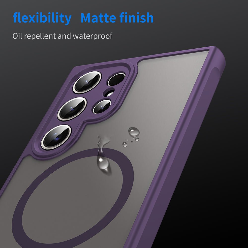 Techsuit Samsung Galaxy S24 Ultra - Σκληρή Θήκη με Πλαίσιο Σιλικόνης και MagSafe - HaloFrost II MagSafe - Purple
