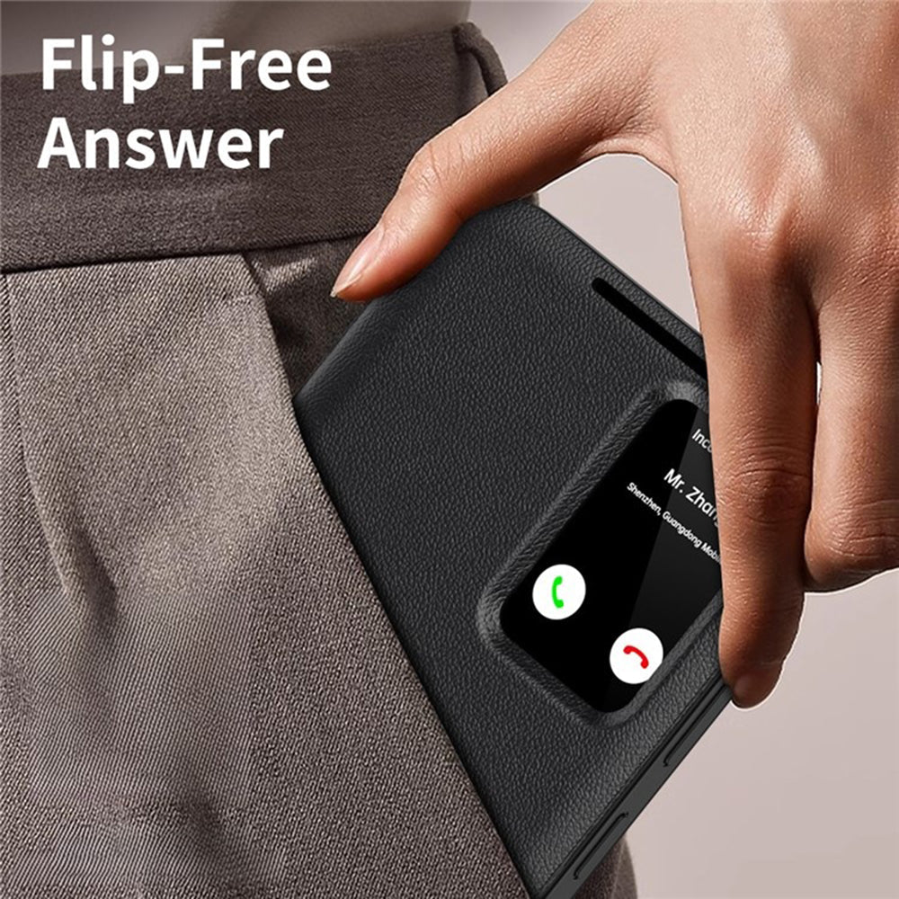 Techsuit Samsung Galaxy S24 Ultra - Θήκη Βιβλίο με Θέση για 1 Κάρτα - SmartView Series - Black