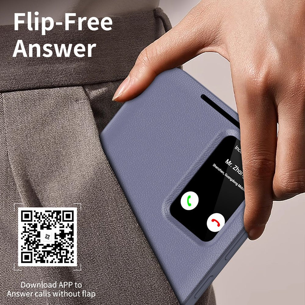 Techsuit Samsung Galaxy S24 Ultra - Θήκη Βιβλίο με Θέση για 1 Κάρτα - SmartView Series - Purple