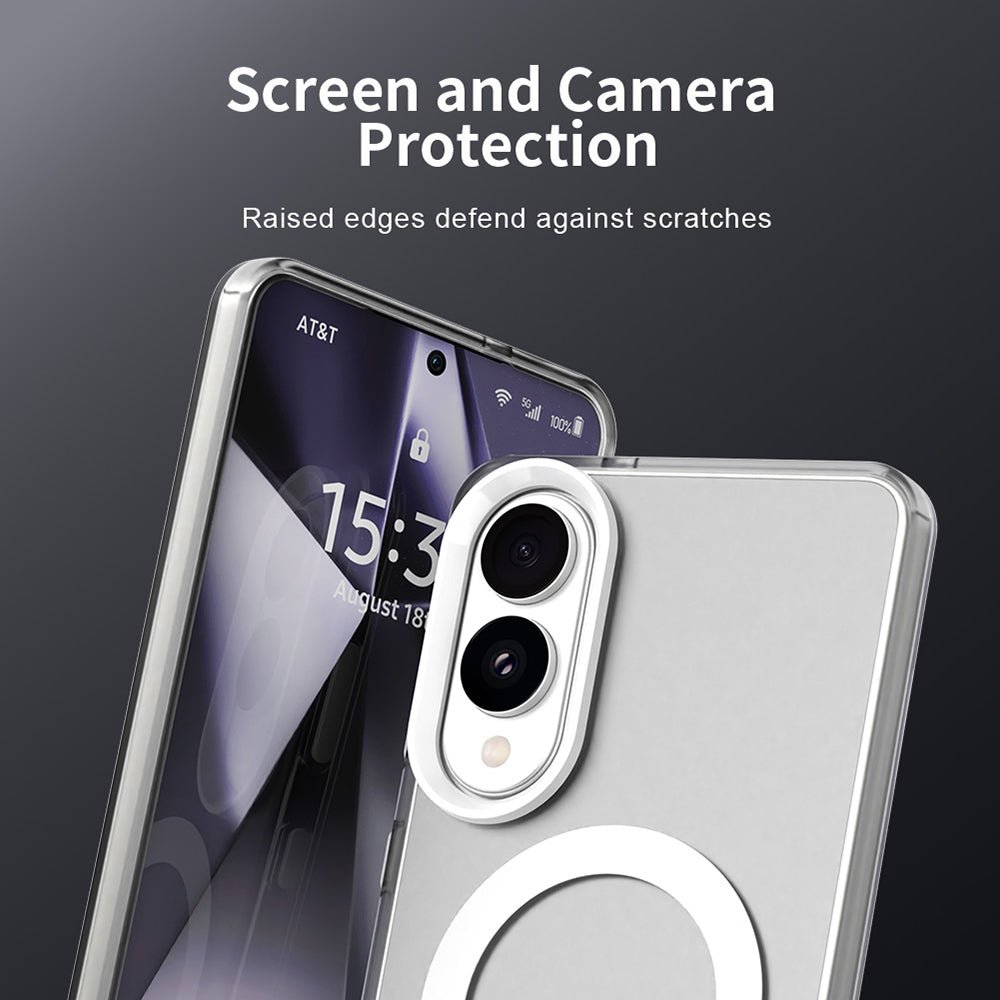 Techsuit Samsung Galaxy S25 Edge - Σκληρή Θήκη με Πλαίσιο Σιλικόνης και MagSafe - CandyCase MagSafe - Black