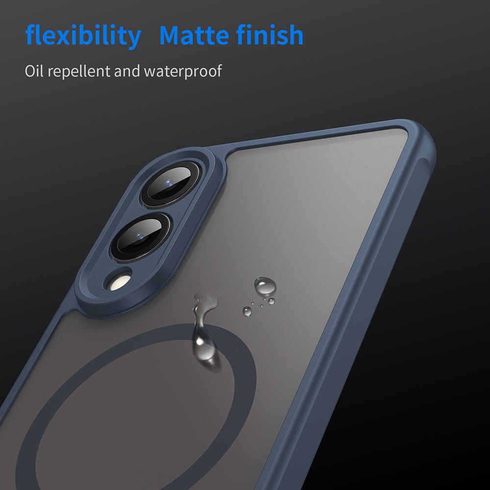 Techsuit Samsung Galaxy S25 Edge - Σκληρή Θήκη με Πλαίσιο Σιλικόνης και MagSafe - HaloFrost II MagSafe - Navy Blue