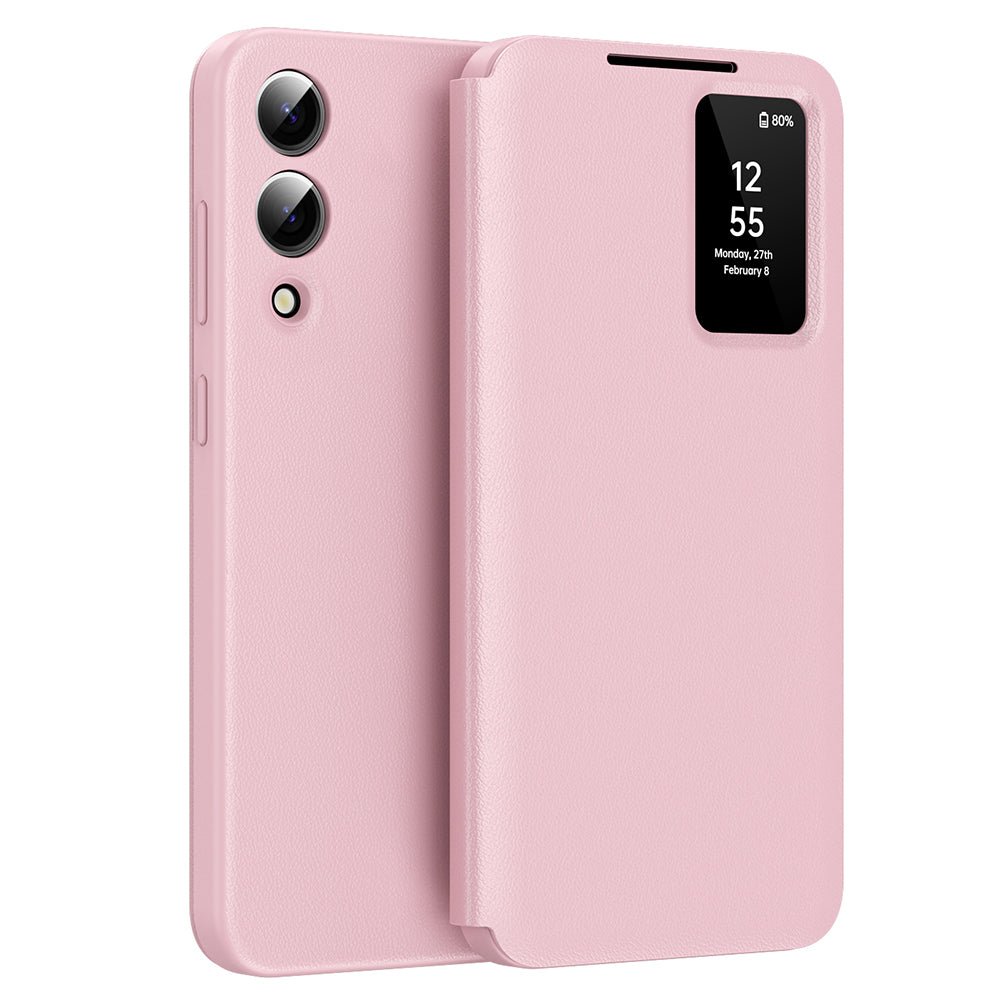 Techsuit Samsung Galaxy S25 Edge - Θήκη Βιβλίο με Θέση για 1 Κάρτα - SmartView Series - Pink