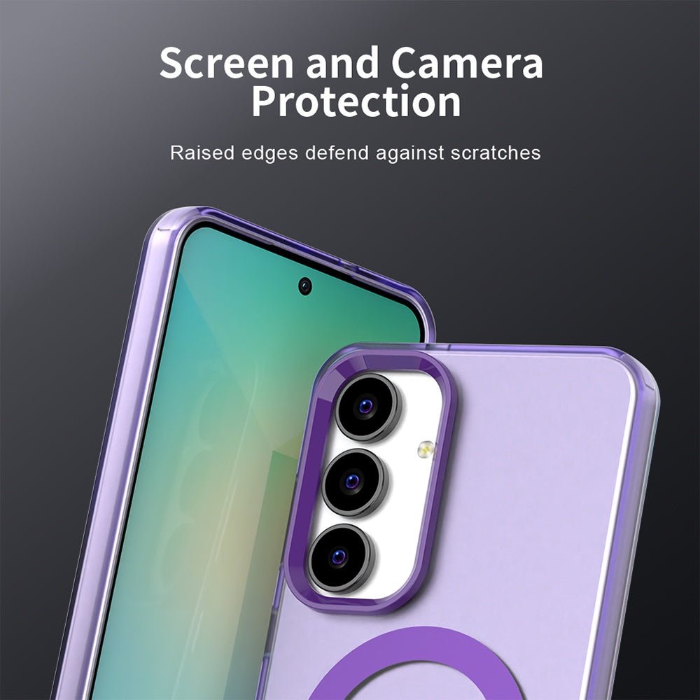 Techsuit Samsung Galaxy S25 FE - Σκληρή Θήκη με Πλαίσιο Σιλικόνης και MagSafe - CandyCase MagSafe - Purple