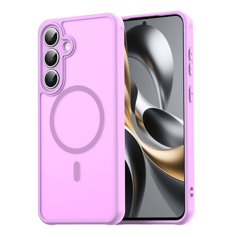 Techsuit Samsung Galaxy S25 FE - Σκληρή Θήκη με Πλαίσιο Σιλικόνης και MagSafe - HaloFrost II MagSafe - Pink