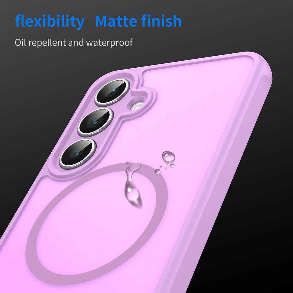 Techsuit Samsung Galaxy S25 FE - Σκληρή Θήκη με Πλαίσιο Σιλικόνης και MagSafe - HaloFrost II MagSafe - Pink