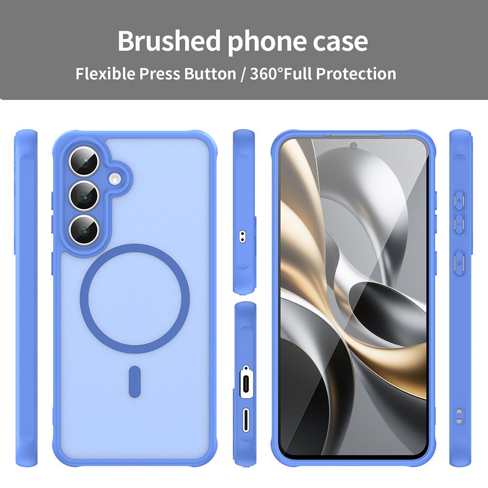 Techsuit Samsung Galaxy S25 FE - Σκληρή Θήκη με Πλαίσιο Σιλικόνης και MagSafe - HaloFrost II MagSafe - Sky Blue