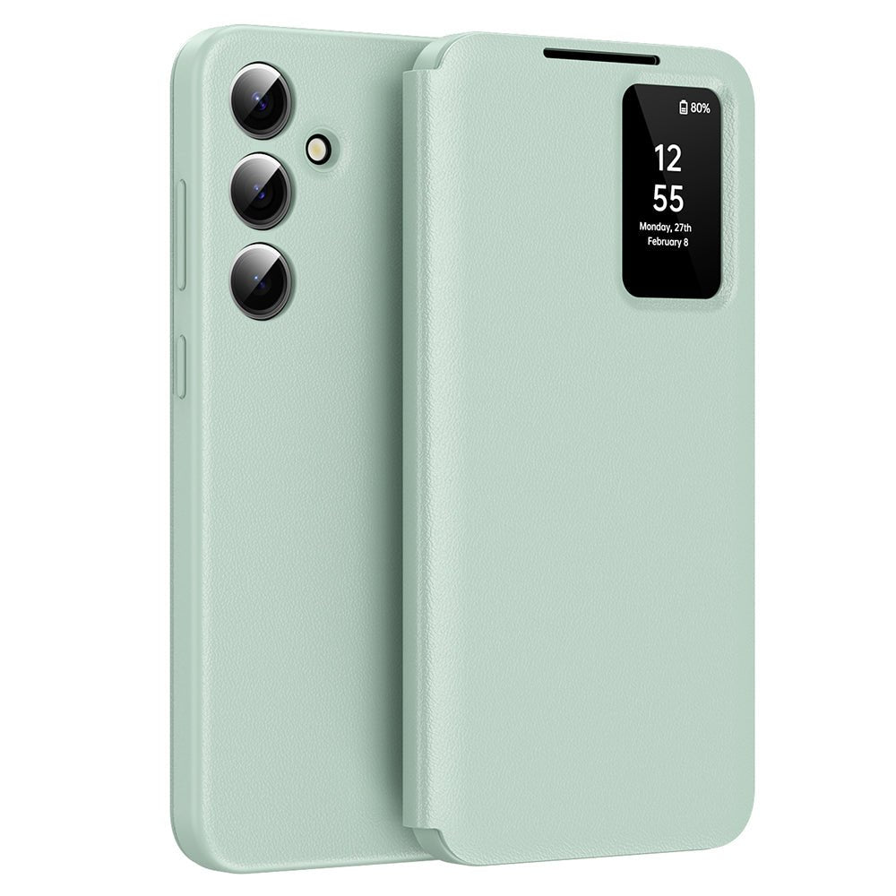 Techsuit Samsung Galaxy S25 - Θήκη Βιβλίο με Θέση για 1 Κάρτα - SmartView Series - Green