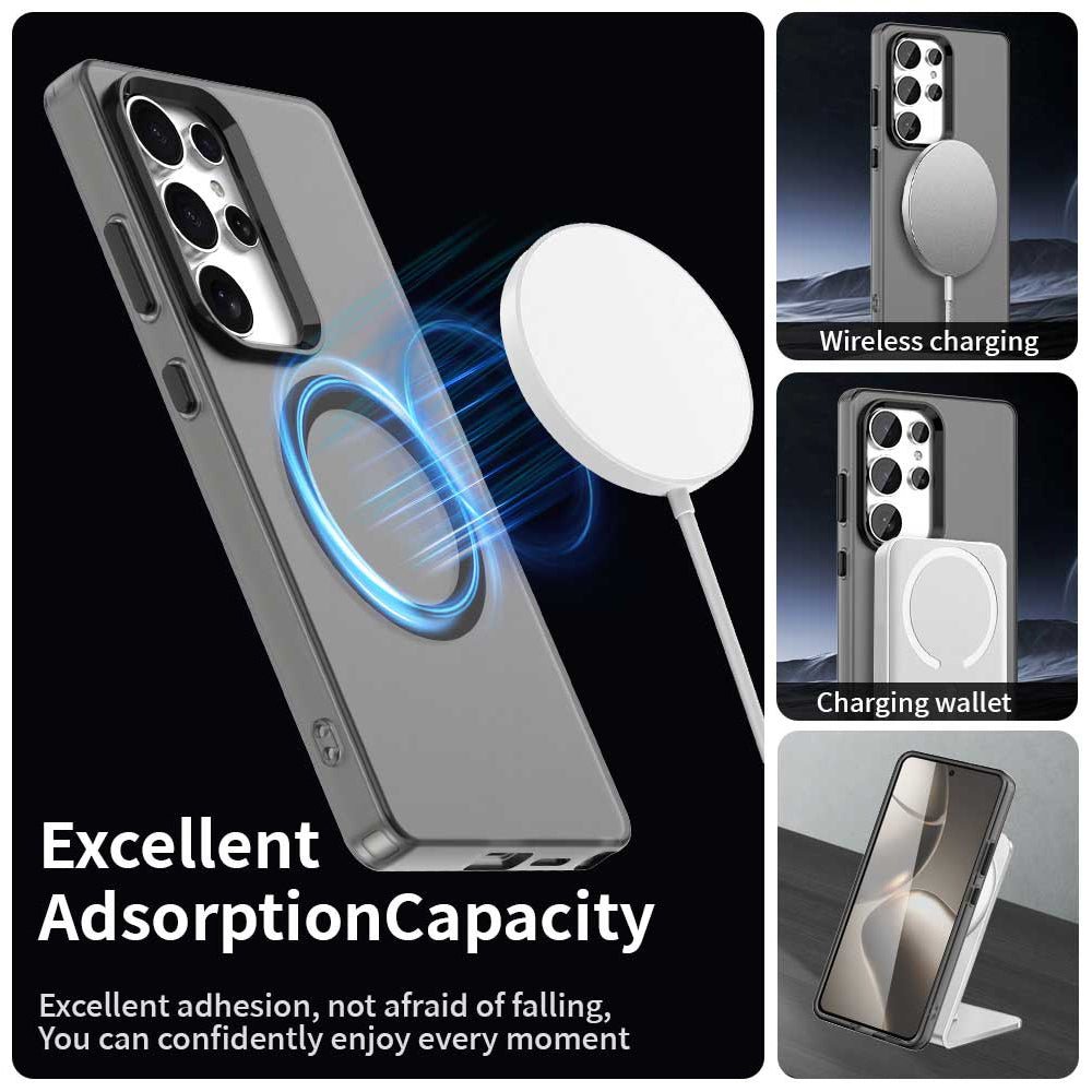 Techsuit Samsung Galaxy S25 Ultra - Σκληρή Θήκη με Πλαίσιο Σιλικόνης και MagSafe - CandyCase MagSafe - Black