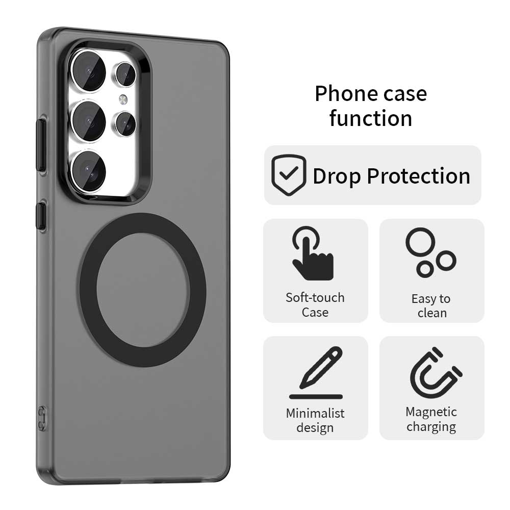 Techsuit Samsung Galaxy S25 Ultra - Σκληρή Θήκη με Πλαίσιο Σιλικόνης και MagSafe - CandyCase MagSafe - Black