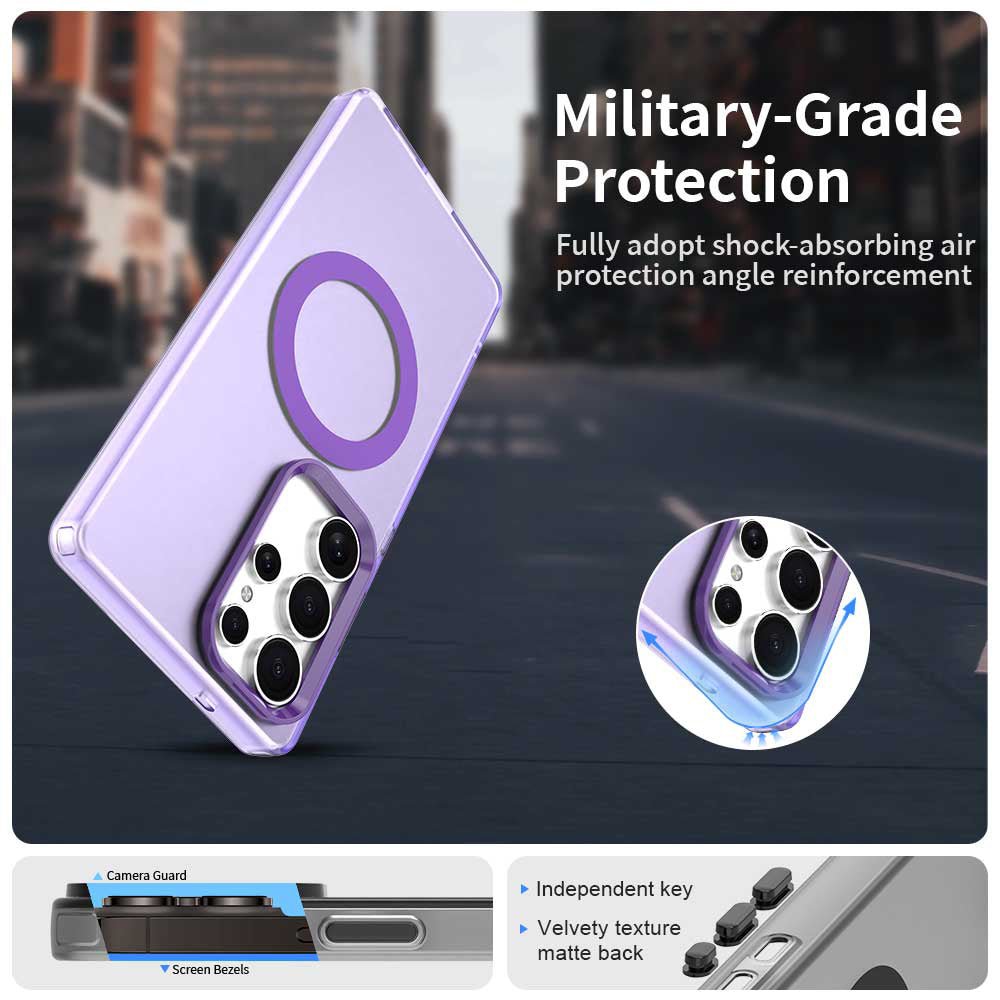 Techsuit Samsung Galaxy S25 Ultra - Σκληρή Θήκη με Πλαίσιο Σιλικόνης και MagSafe - CandyCase MagSafe - Purple