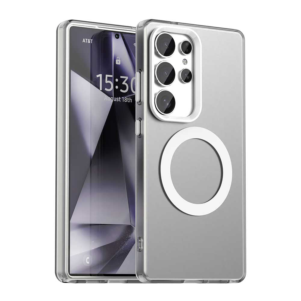 Techsuit Samsung Galaxy S25 Ultra - Σκληρή Θήκη με Πλαίσιο Σιλικόνης και MagSafe - CandyCase MagSafe - White