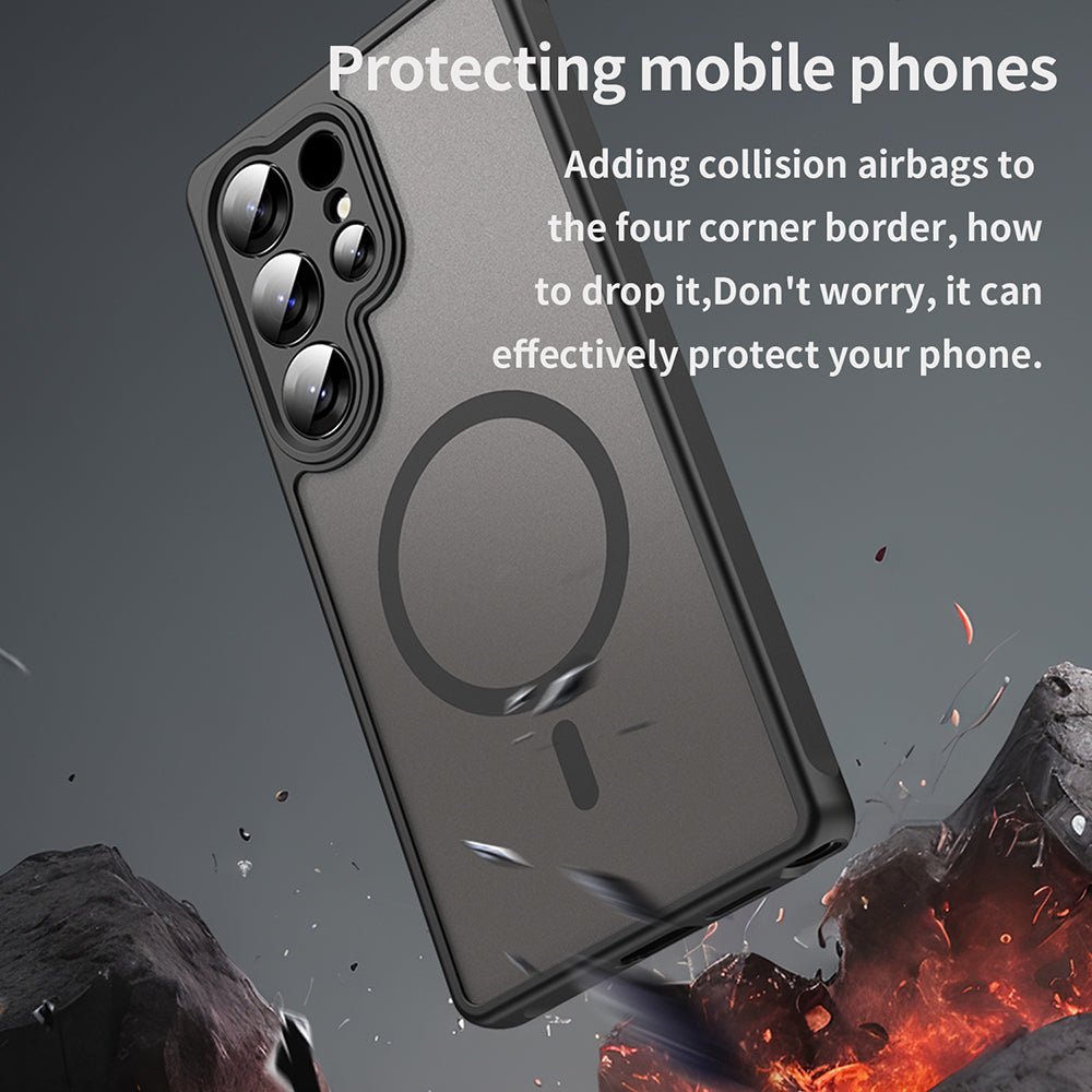 Techsuit Samsung Galaxy S25 Ultra - Σκληρή Θήκη με Πλαίσιο Σιλικόνης και MagSafe - HaloFrost II MagSafe - Black