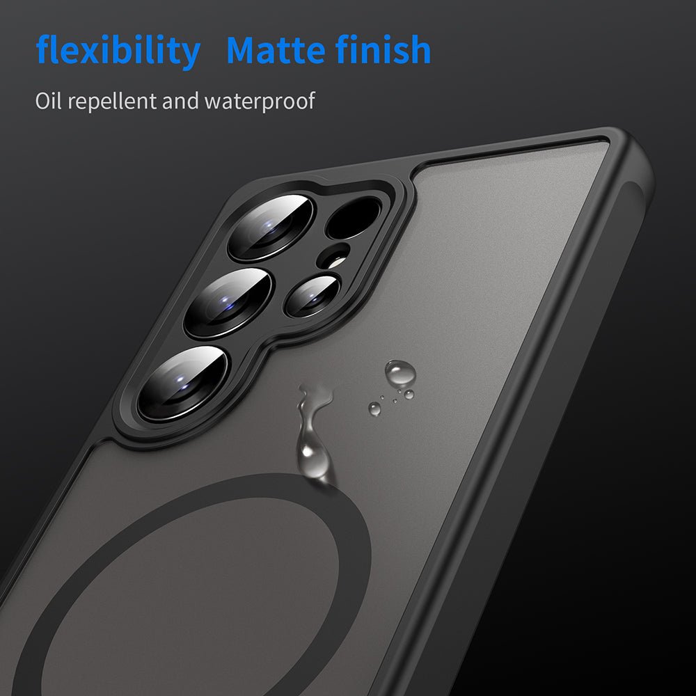 Techsuit Samsung Galaxy S25 Ultra - Σκληρή Θήκη με Πλαίσιο Σιλικόνης και MagSafe - HaloFrost II MagSafe - Black