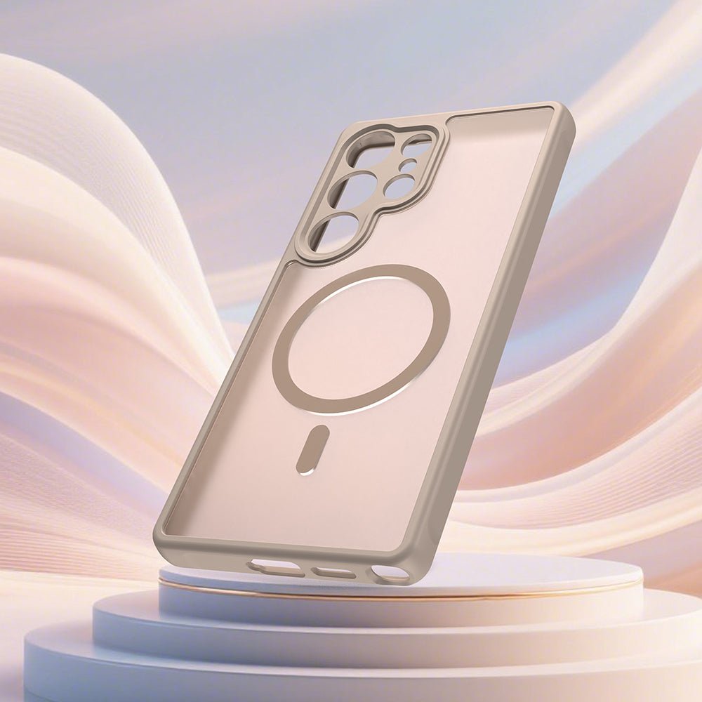 Techsuit Samsung Galaxy S25 Ultra - Σκληρή Θήκη με Πλαίσιο Σιλικόνης και MagSafe - HaloFrost II MagSafe - Gold