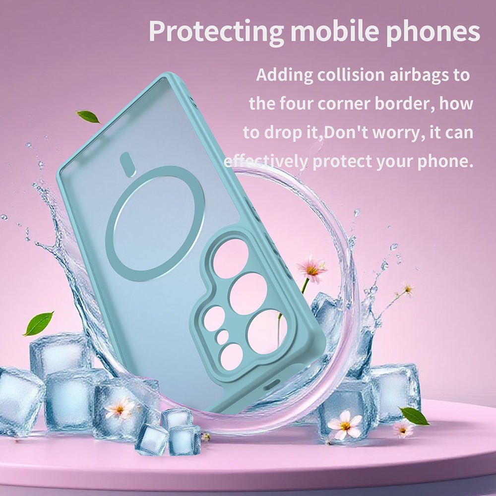 Techsuit Samsung Galaxy S25 Ultra - Σκληρή Θήκη με Πλαίσιο Σιλικόνης και MagSafe - HaloFrost II MagSafe - Mint Green