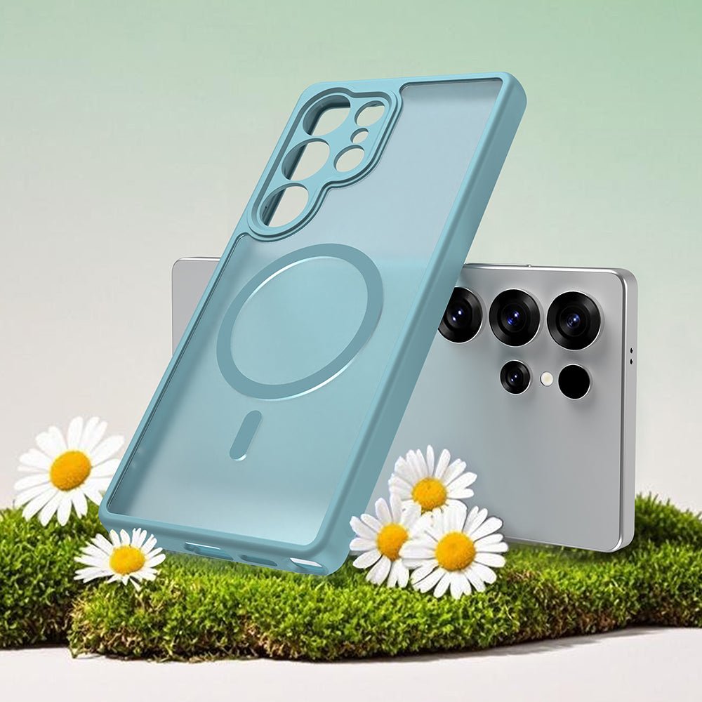 Techsuit Samsung Galaxy S25 Ultra - Σκληρή Θήκη με Πλαίσιο Σιλικόνης και MagSafe - HaloFrost II MagSafe - Mint Green