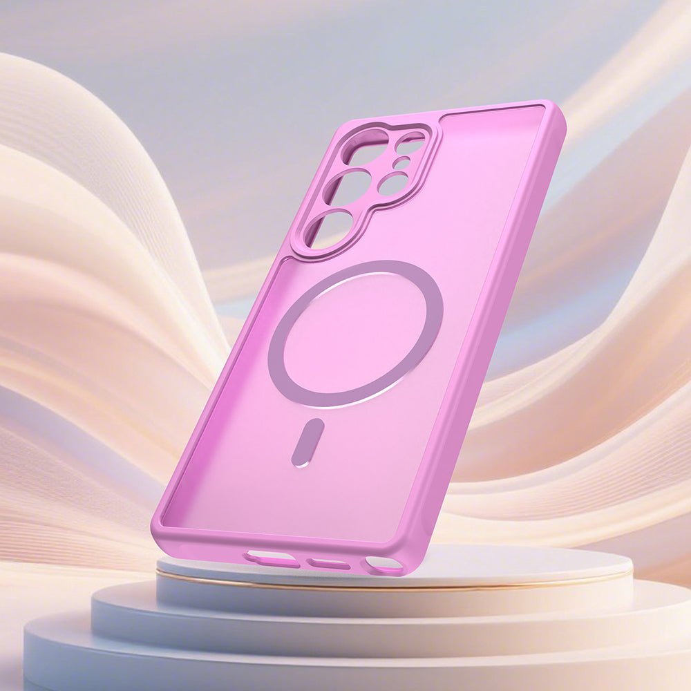 Techsuit Samsung Galaxy S25 Ultra - Σκληρή Θήκη με Πλαίσιο Σιλικόνης και MagSafe - HaloFrost II MagSafe - Pink