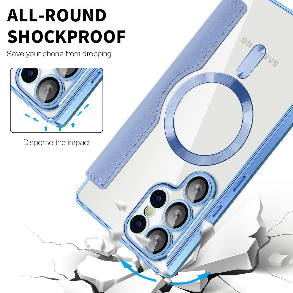 Techsuit Samsung Galaxy S25 Ultra - Θήκη Βιβλίο με MagSafe με Υποδοχές Καρτών και RFID Προστασία - SmartMag Book Case - Light Blue