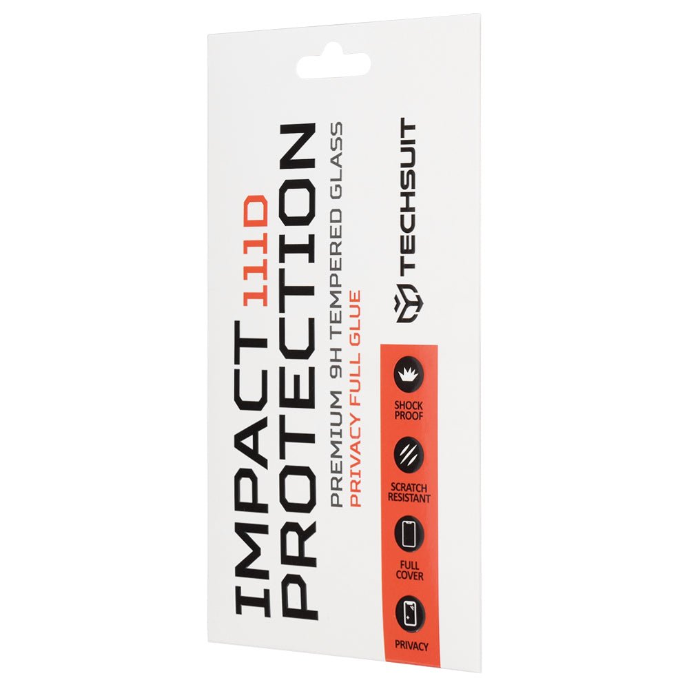 Techsuit Samsung Galaxy S26 Plus - Full Screen Full Glue Tempered Glass Αντιχαρακτικό Γυαλί Οθόνης 9H 0.33mm 111D Privacy - Black