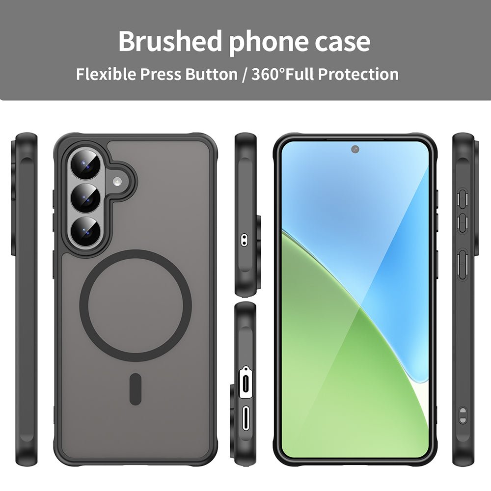 Techsuit Samsung Galaxy S26 Plus - Σκληρή Θήκη με Πλαίσιο Σιλικόνης και MagSafe - HaloFrost II MagSafe - Black