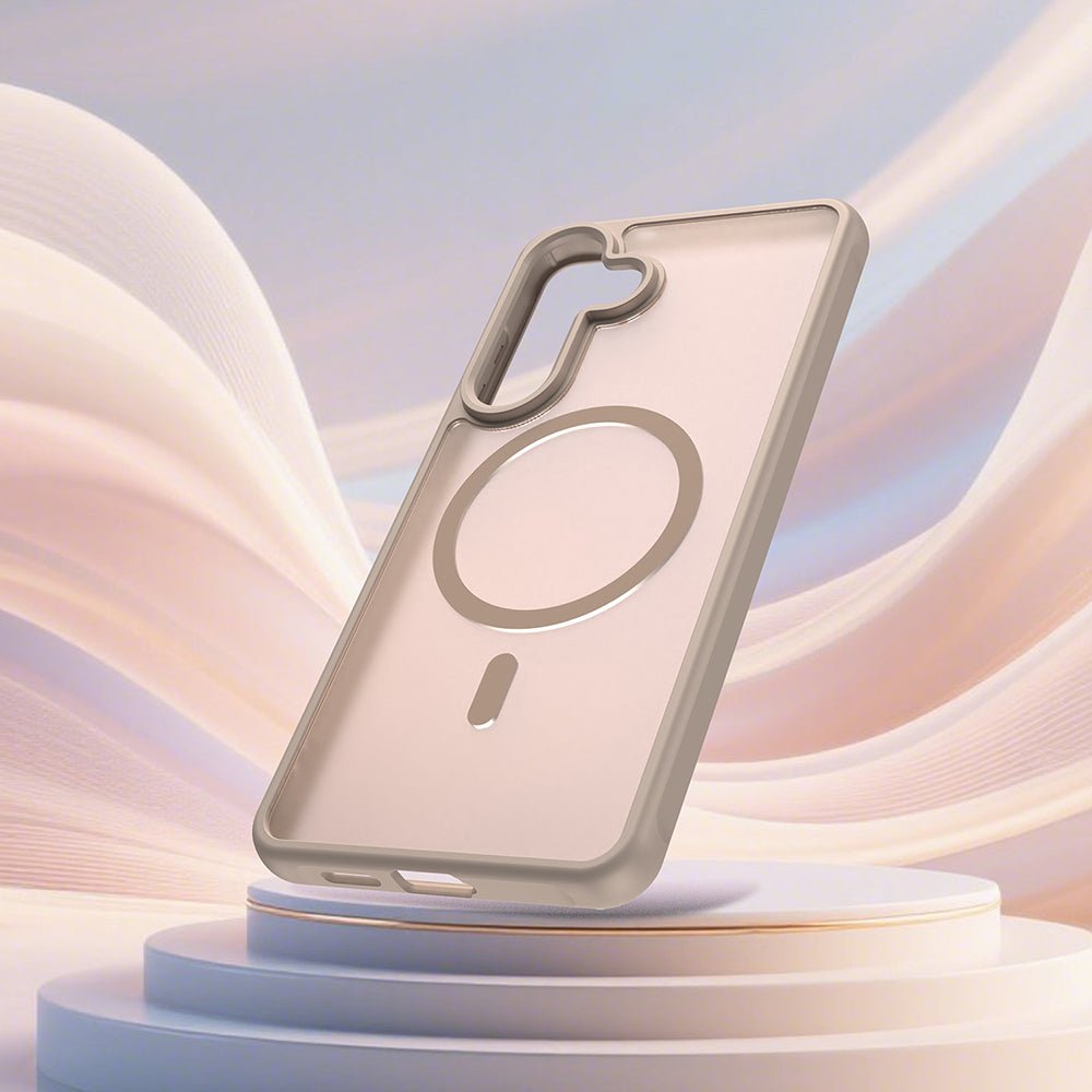 Techsuit Samsung Galaxy S26 Plus - Σκληρή Θήκη με Πλαίσιο Σιλικόνης και MagSafe - HaloFrost II MagSafe - Gold