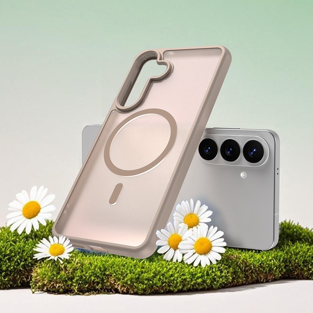 Techsuit Samsung Galaxy S26 Plus - Σκληρή Θήκη με Πλαίσιο Σιλικόνης και MagSafe - HaloFrost II MagSafe - Gold