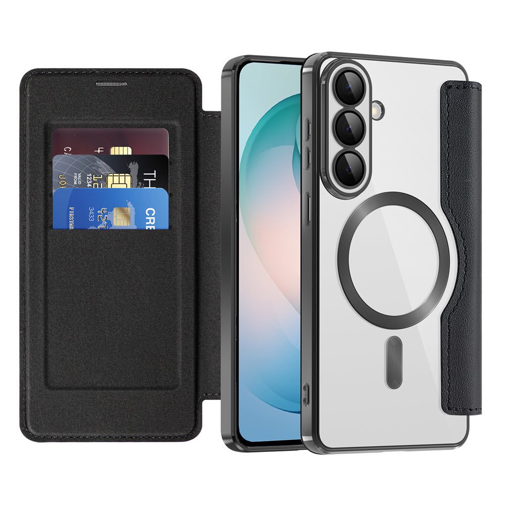 Techsuit Samsung Galaxy S26 Plus - Θήκη Βιβλίο με MagSafe με Υποδοχές Καρτών και RFID Προστασία - SmartMag Book Case - Black