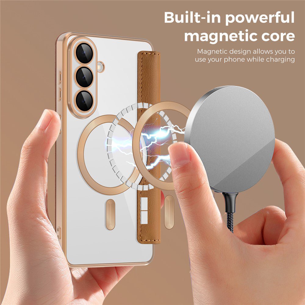 Techsuit Samsung Galaxy S26 Plus - Θήκη Βιβλίο με MagSafe με Υποδοχές Καρτών και RFID Προστασία - SmartMag Book Case - Brown