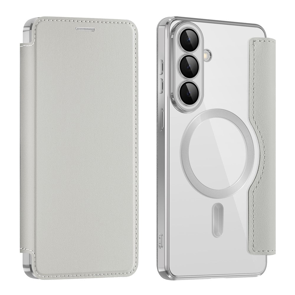 Techsuit Samsung Galaxy S26 Plus - Θήκη Βιβλίο με MagSafe με Υποδοχές Καρτών και RFID Προστασία - SmartMag Book Case - Grey