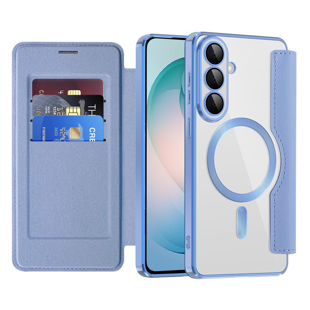 Techsuit Samsung Galaxy S26 Plus - Θήκη Βιβλίο με MagSafe με Υποδοχές Καρτών και RFID Προστασία - SmartMag Book Case - Light Blue