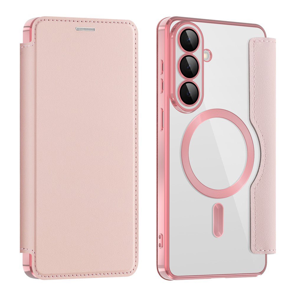 Techsuit Samsung Galaxy S26 Plus - Θήκη Βιβλίο με MagSafe με Υποδοχές Καρτών και RFID Προστασία - SmartMag Book Case - Pink