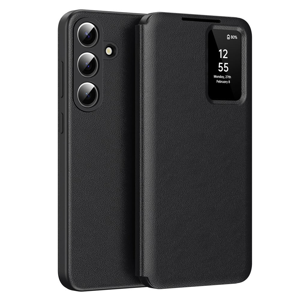 Techsuit Samsung Galaxy S26 Plus - Θήκη Βιβλίο με Θέση για 1 Κάρτα - SmartView Series - Black