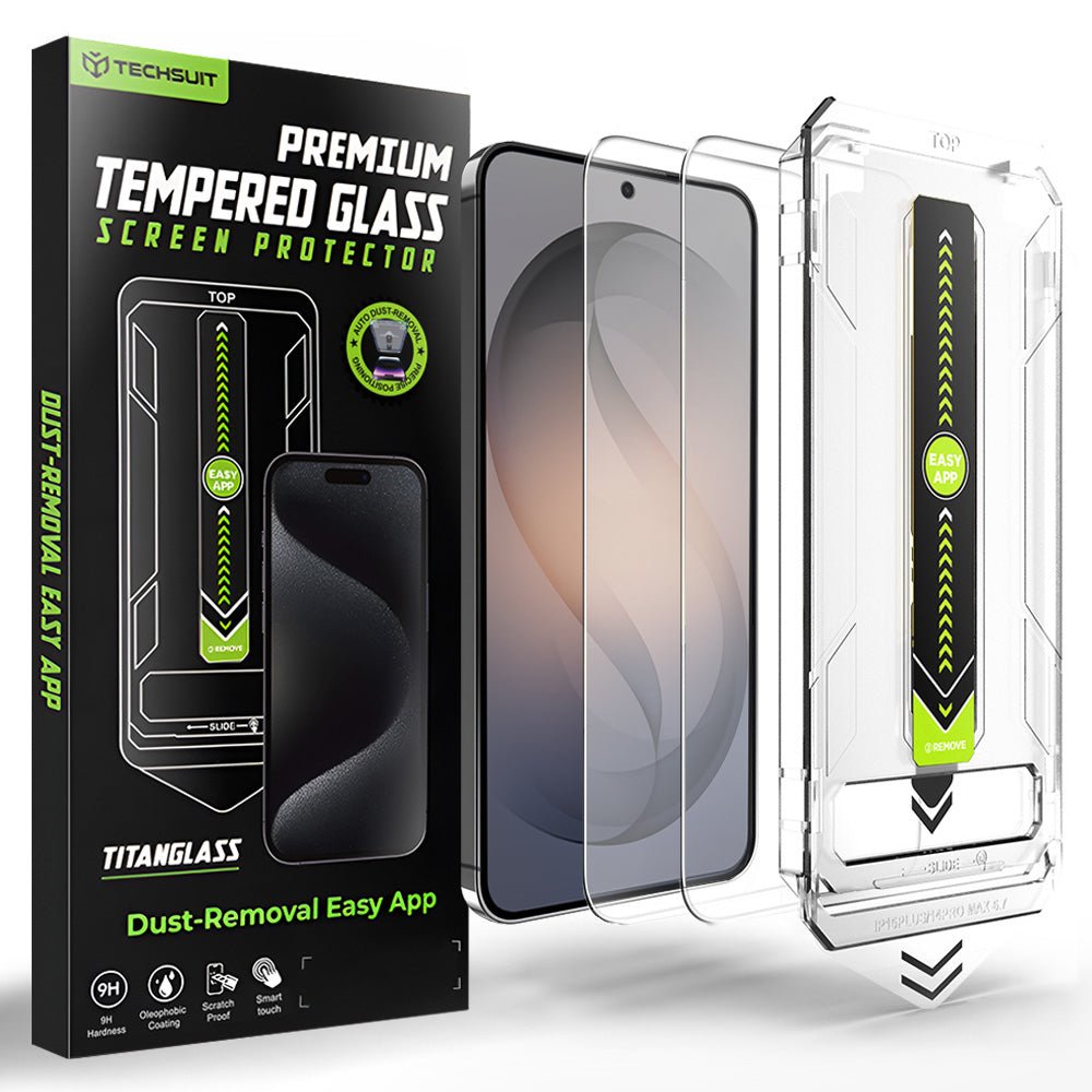 Techsuit Samsung Galaxy S26 - Σετ με 2 Αντιχαρακτικά Γυαλιά Οθόνης - TitanGlass CrystalHD - Clear