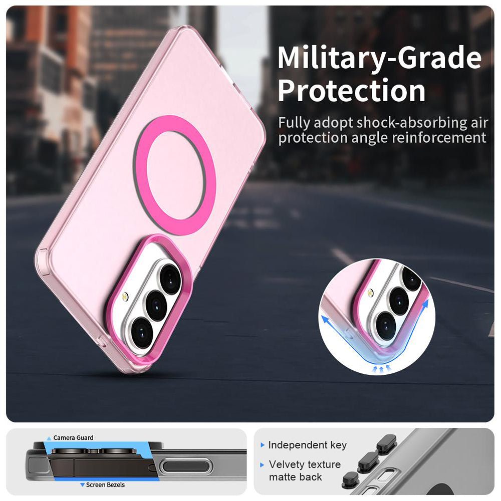 Techsuit Samsung Galaxy S26 - Σκληρή Θήκη με Πλαίσιο Σιλικόνης και MagSafe - CandyCase MagSafe - Pink
