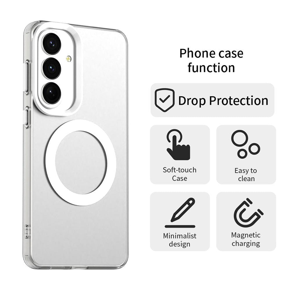 Techsuit Samsung Galaxy S26 - Σκληρή Θήκη με Πλαίσιο Σιλικόνης και MagSafe - CandyCase MagSafe - White