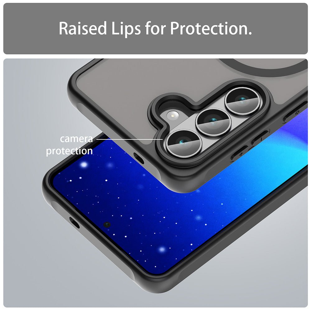 Techsuit Samsung Galaxy S26 - Σκληρή Θήκη με Πλαίσιο Σιλικόνης και MagSafe - HaloFrost II MagSafe - Black
