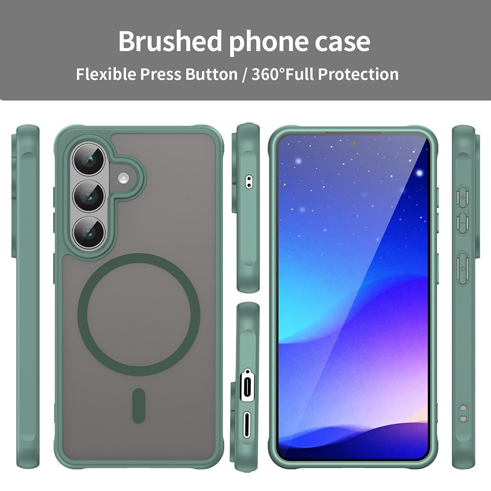 Techsuit Samsung Galaxy S26 - Σκληρή Θήκη με Πλαίσιο Σιλικόνης και MagSafe - HaloFrost II MagSafe - Green