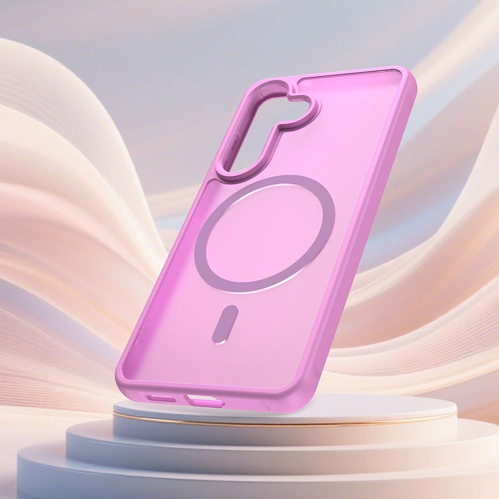 Techsuit Samsung Galaxy S26 - Σκληρή Θήκη με Πλαίσιο Σιλικόνης και MagSafe - HaloFrost II MagSafe - Pink