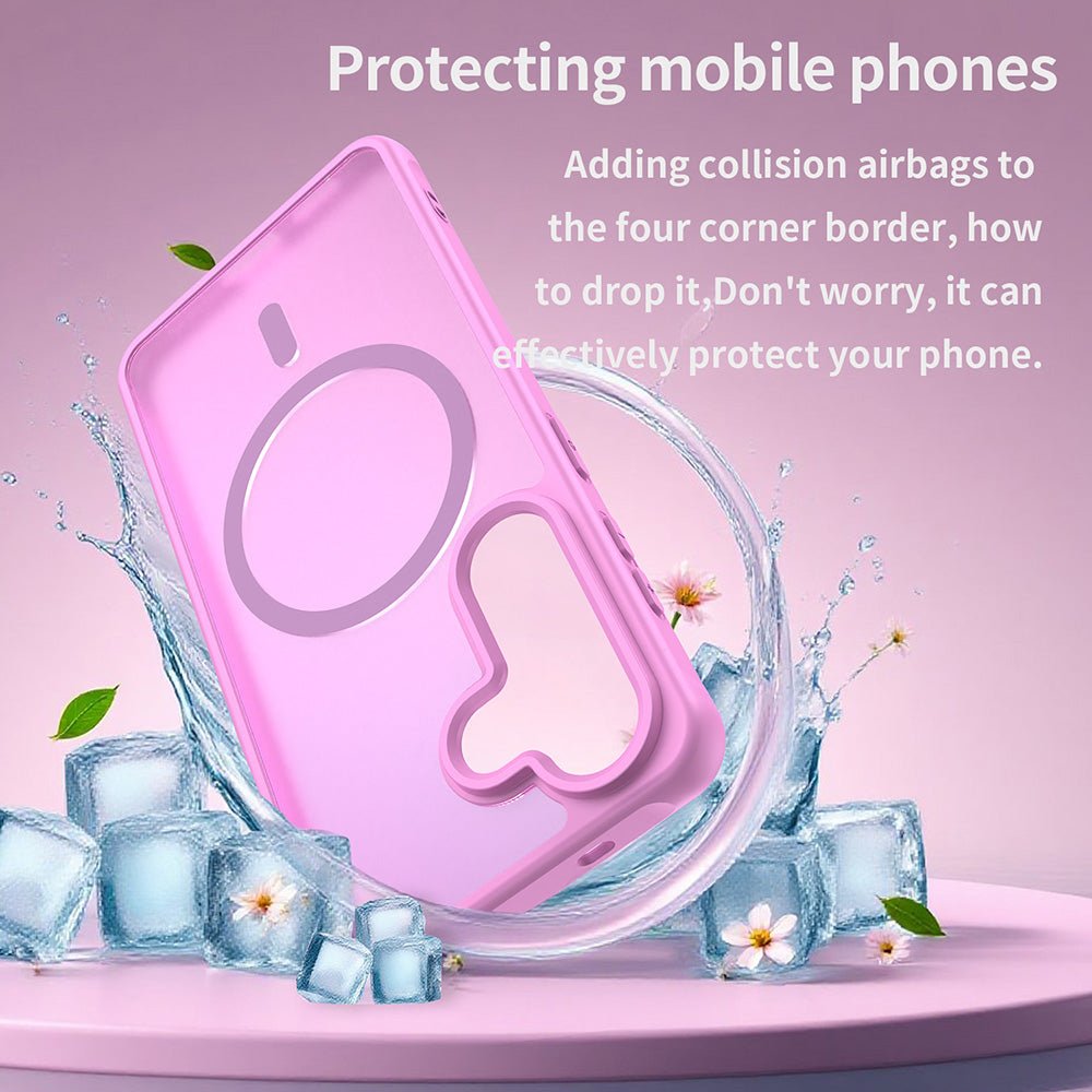 Techsuit Samsung Galaxy S26 - Σκληρή Θήκη με Πλαίσιο Σιλικόνης και MagSafe - HaloFrost II MagSafe - Pink