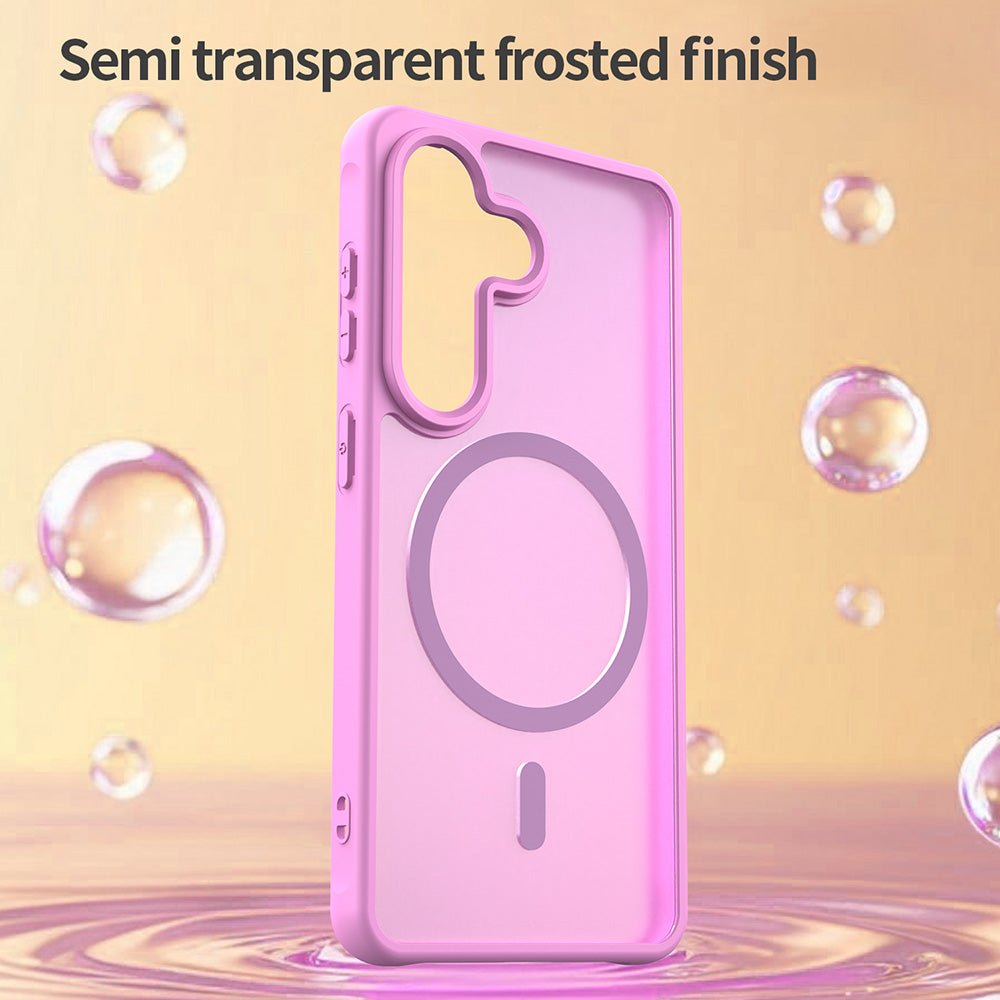 Techsuit Samsung Galaxy S26 - Σκληρή Θήκη με Πλαίσιο Σιλικόνης και MagSafe - HaloFrost II MagSafe - Pink