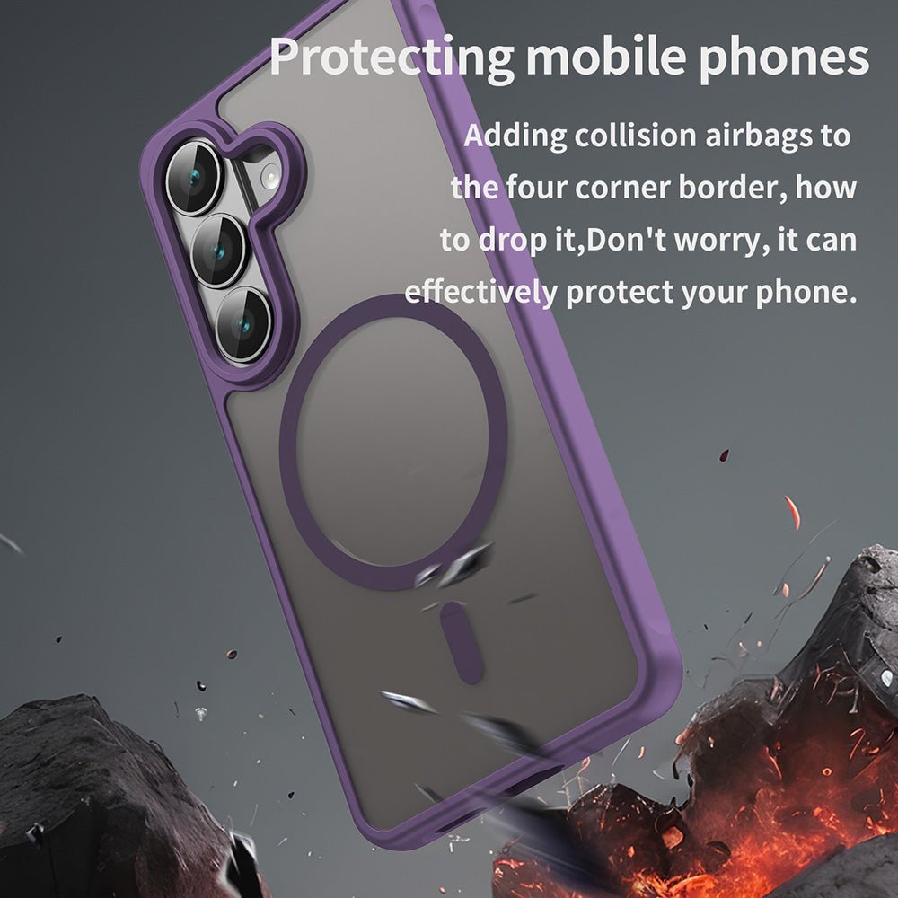Techsuit Samsung Galaxy S26 - Σκληρή Θήκη με Πλαίσιο Σιλικόνης και MagSafe - HaloFrost II MagSafe - Purple