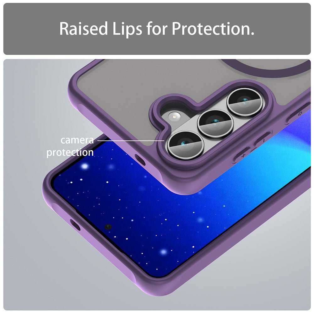 Techsuit Samsung Galaxy S26 - Σκληρή Θήκη με Πλαίσιο Σιλικόνης και MagSafe - HaloFrost II MagSafe - Purple