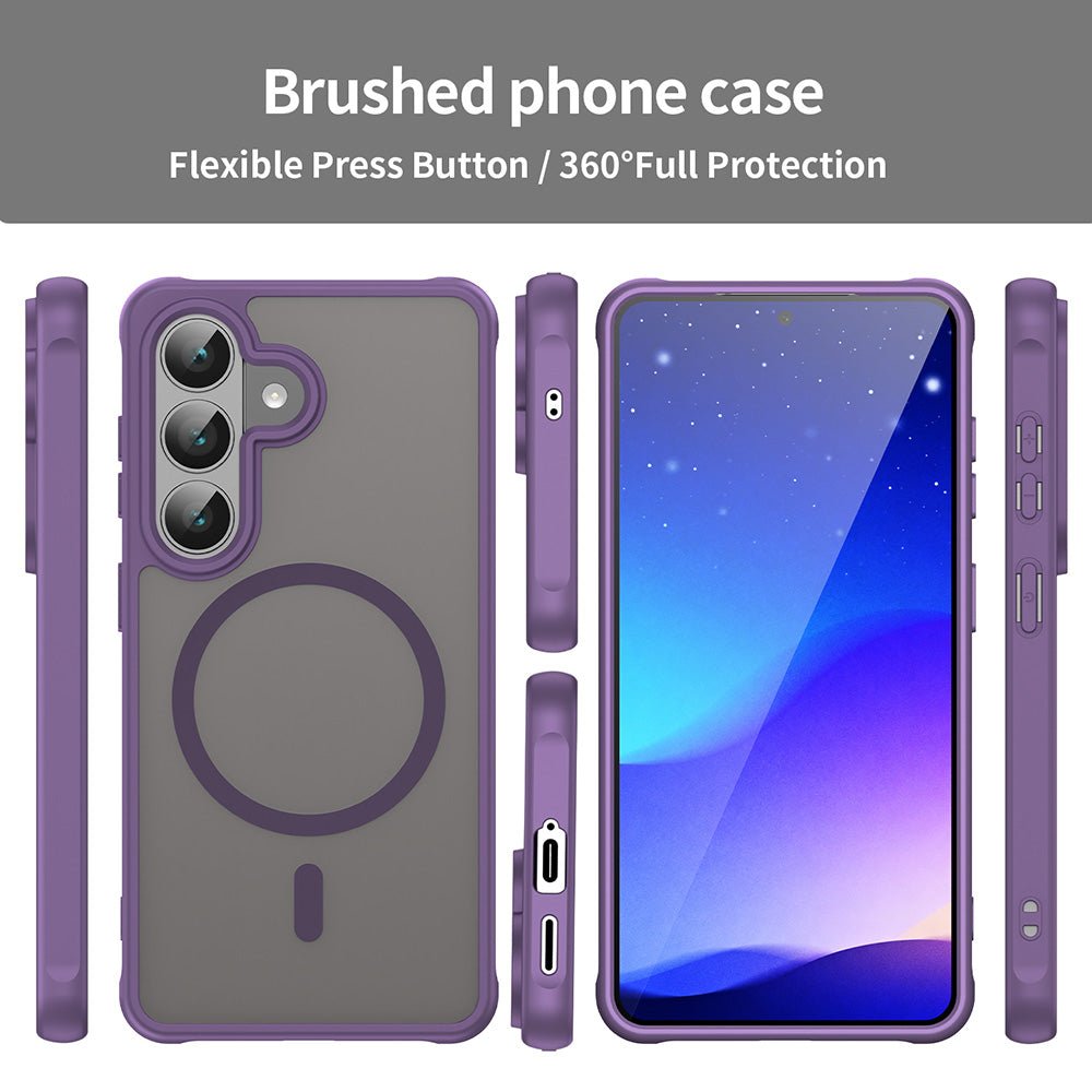 Techsuit Samsung Galaxy S26 - Σκληρή Θήκη με Πλαίσιο Σιλικόνης και MagSafe - HaloFrost II MagSafe - Purple