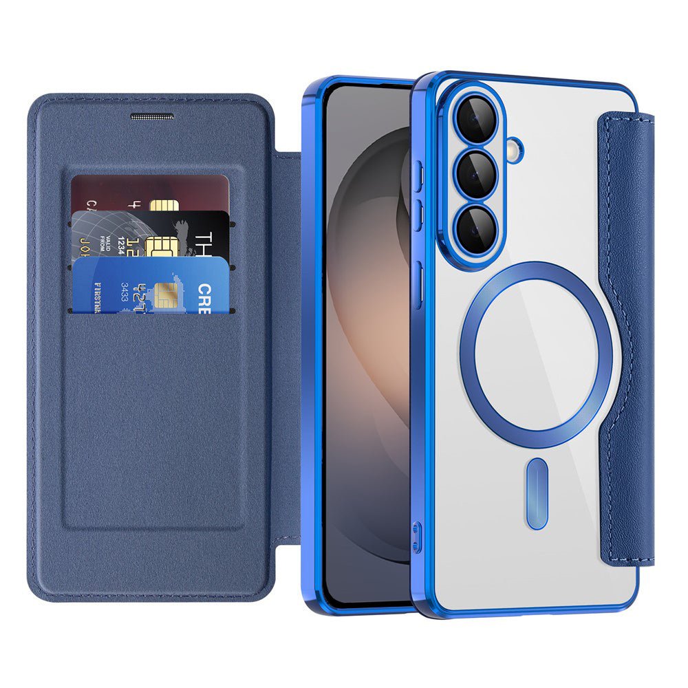 Techsuit Samsung Galaxy S26 - Θήκη Βιβλίο με MagSafe με Υποδοχές Καρτών και RFID Προστασία - SmartMag Book Case - Blue
