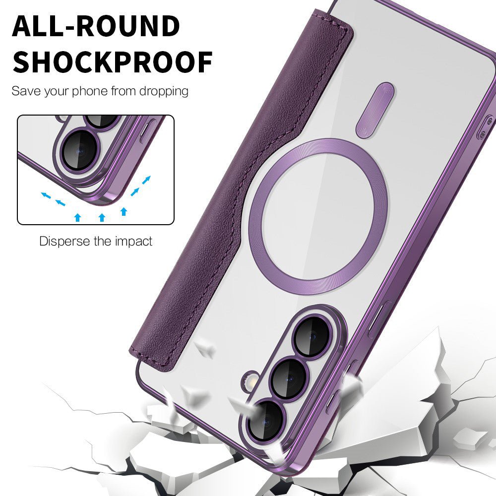 Techsuit Samsung Galaxy S26 - Θήκη Βιβλίο με MagSafe με Υποδοχές Καρτών και RFID Προστασία - SmartMag Book Case - Purple