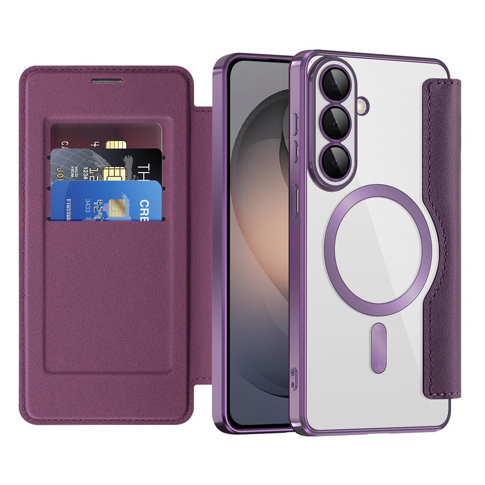 Techsuit Samsung Galaxy S26 - Θήκη Βιβλίο με MagSafe με Υποδοχές Καρτών και RFID Προστασία - SmartMag Book Case - Purple
