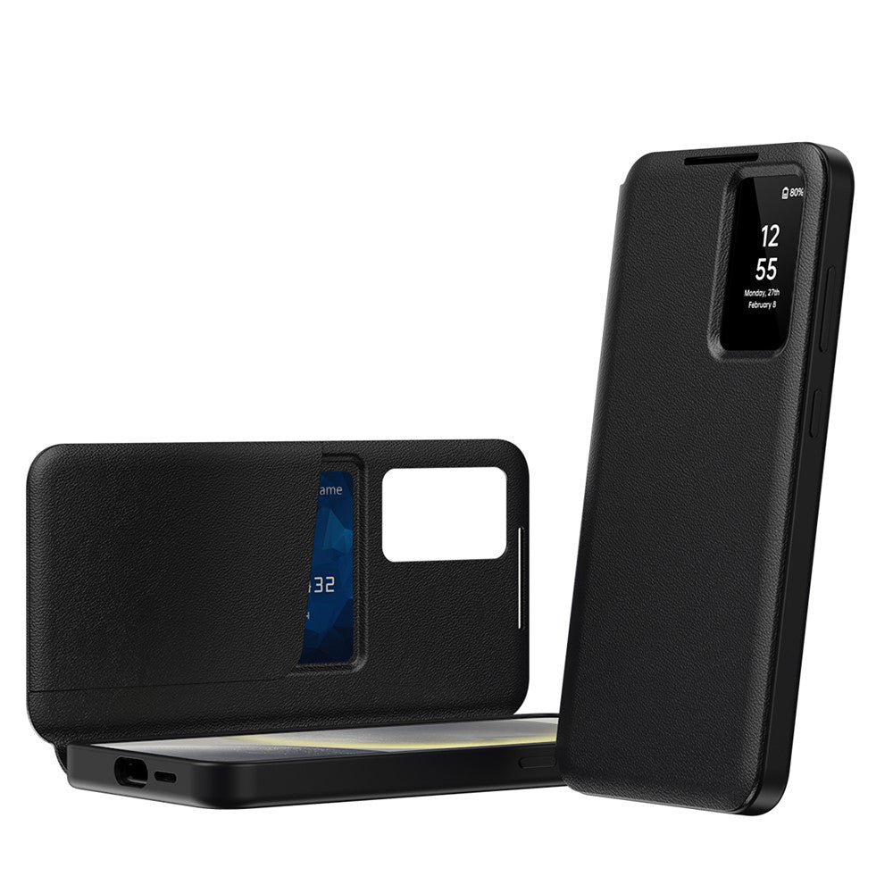 Techsuit Samsung Galaxy S26 - Θήκη Βιβλίο με Θέση για 1 Κάρτα - SmartView Series - Black