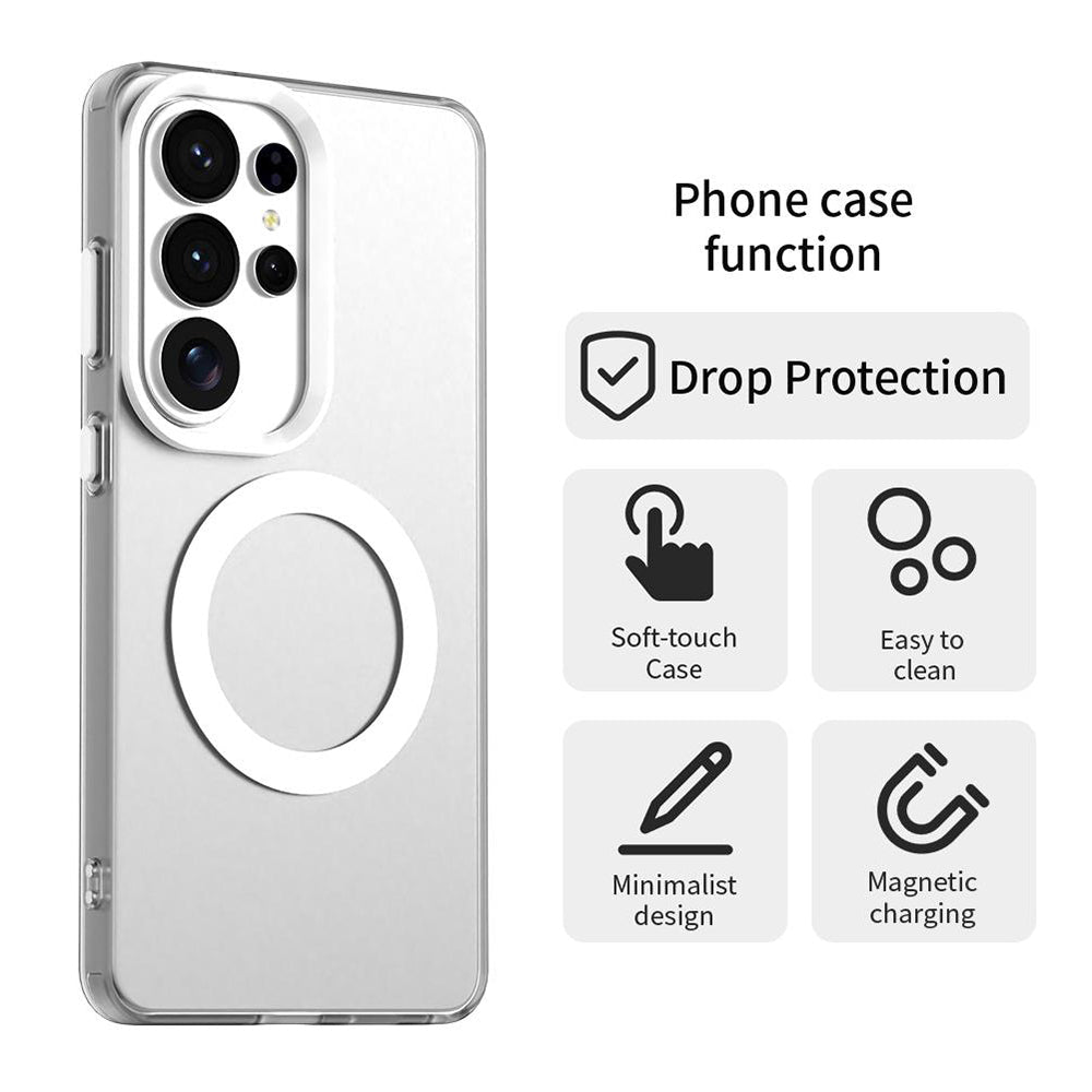 Techsuit Samsung Galaxy S26 Ultra - Σκληρή Θήκη με Πλαίσιο Σιλικόνης και MagSafe - CandyCase MagSafe - White